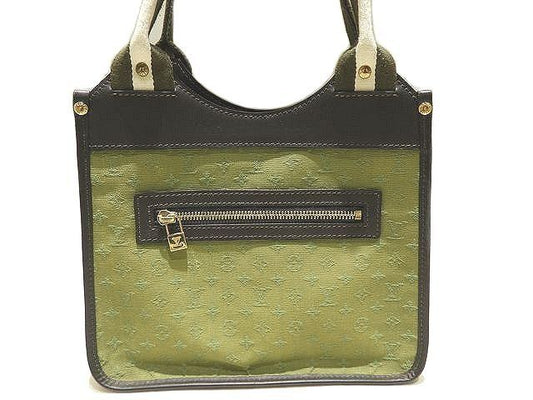 Louis Vuitton M92327 Sac Catrine Tote Monogram Mini Khaki X Dark Brown Leather