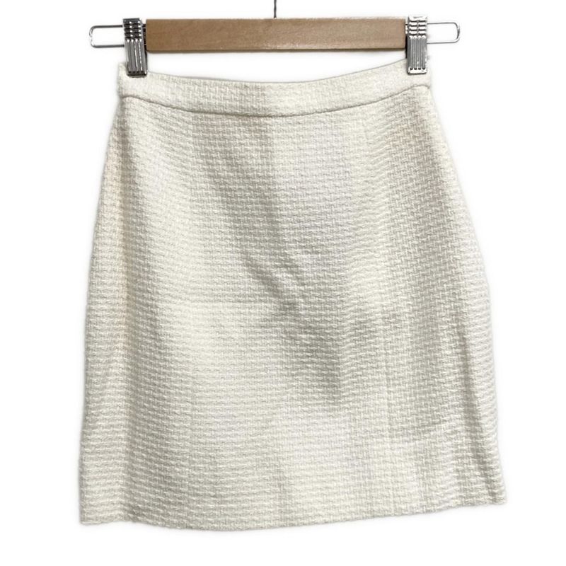 Chanel Miniskirt Size 34 S Women - Po6225 Ivory Coco Mark Button