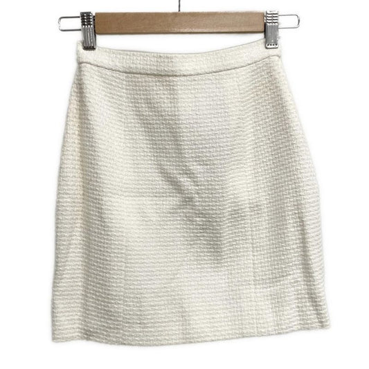 Chanel Miniskirt Size 34 S Women - Po6225 Ivory Coco Mark Button