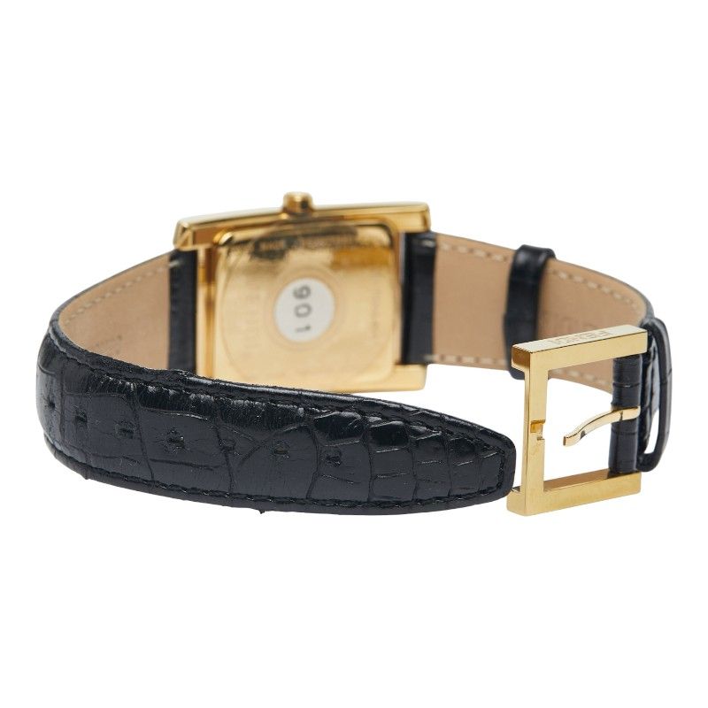 Fendi Classico 7000g Gold Black Stainless Steel Leather Ladies Fendi