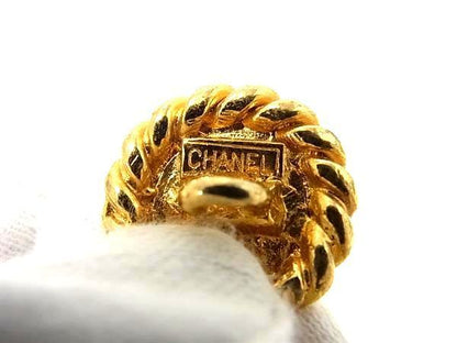 Chanel Coco Mark Button Men's Women's Gold Be8032