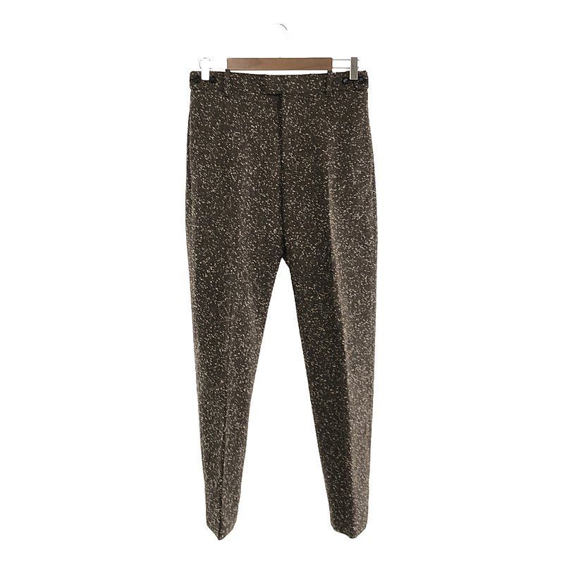 Bottega Veneta - 2021aw - Silk-blend Herringbone Slacks Pants - 36 - Brown -