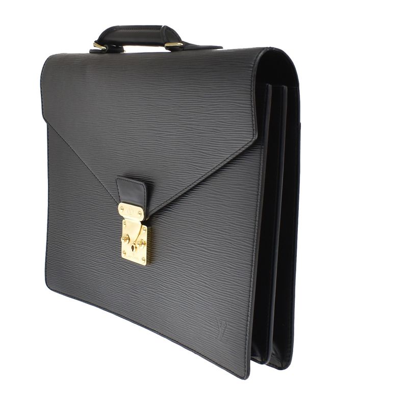 Louis Vuitton Serviette Conseil Business Bag Handbag Epi Black M54422 30kb022