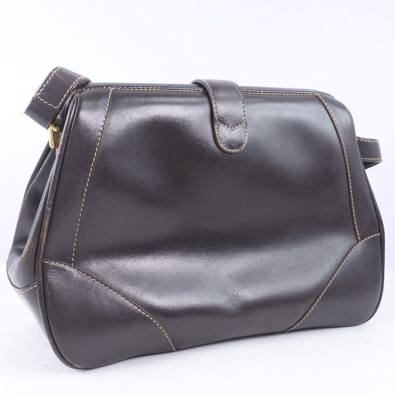 Gucci Vintage Calf Brown Women's Shoulder Bag
