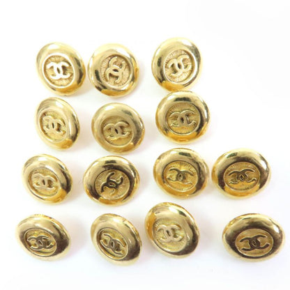 CHANEL Vintage Coco Mark Button Gold Button Metal Button Set Of 14 Gold Ladies
