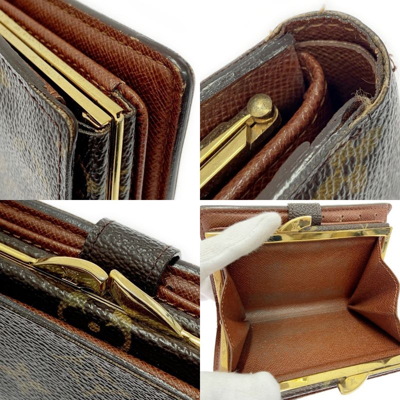 Louis Vuitton M61663 Monogram PVC Portmonnais Vieviennois Brown 403688 Bifold