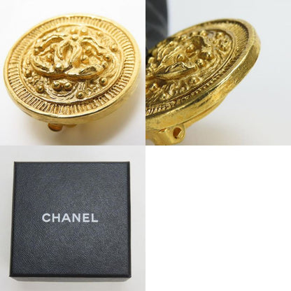 Chanel Earring Coco Mark Metal Gold Plated Accessories 94A Ladies Women Chanel