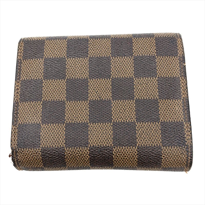 Louis Vuitton Portefeuille Joy Bifold Wallet Damier Ebène Leather N60034 Brown
