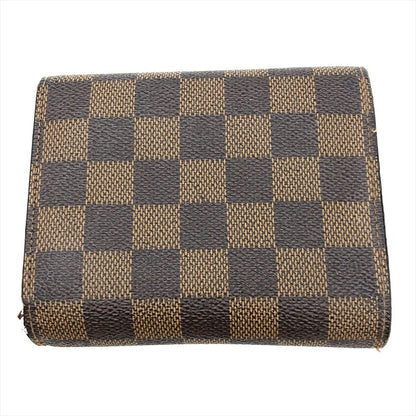 Louis Vuitton Portefeuille Joy Bifold Wallet Damier Ebène Leather N60034 Brown