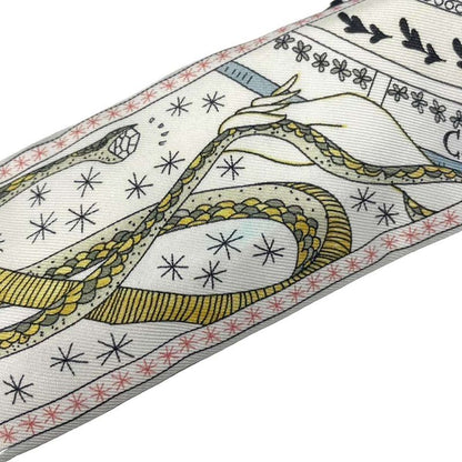 Dior Mizza Silk Scarf Circle of Fate White