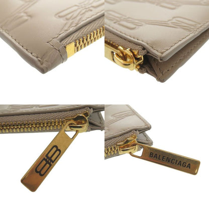 Balenciaga Bbmonogram Fragment Case Card Case Embossed 717784 Coin Case Leather