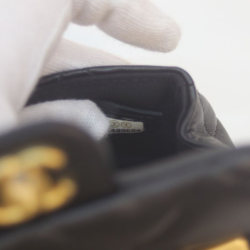 Chanel Ap2271 No 31 Black Lambskin Mini Chain Clutch Chain Shoulder Bag Micro