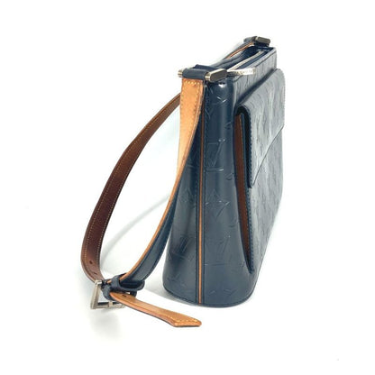Louis Vuitton Shoulder Bag Alston M55125 Monogram Matte Leather Blue