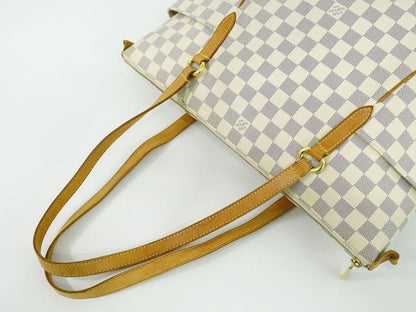 Authentic Louis Vuitton LV Old Shape Totally MM Damier Azure Shoulder Bag Tote