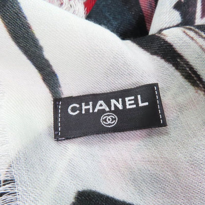 CHANEL 100% Cashmere Tweed 2023 Fringed All Over Large Scarf Shawl Multi With