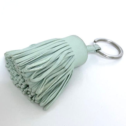 Hermes Key Ring Carmen Light Green Excellent Condition Leather Preowned