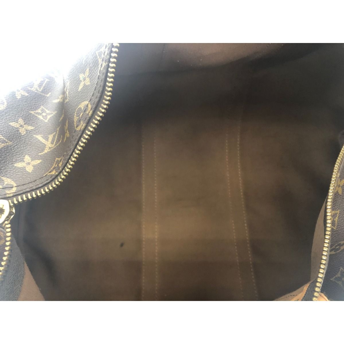 Louis Vuitton Unisex Boston Bag Monogram Keepall 50 Key Miss Ing M41426 Brown