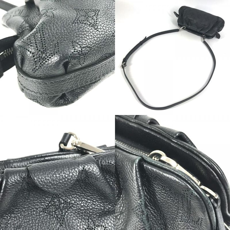 Louis Vuitton Shoulder Bag Scala Mini M80093 Monogram Mahina Leather Noir Black