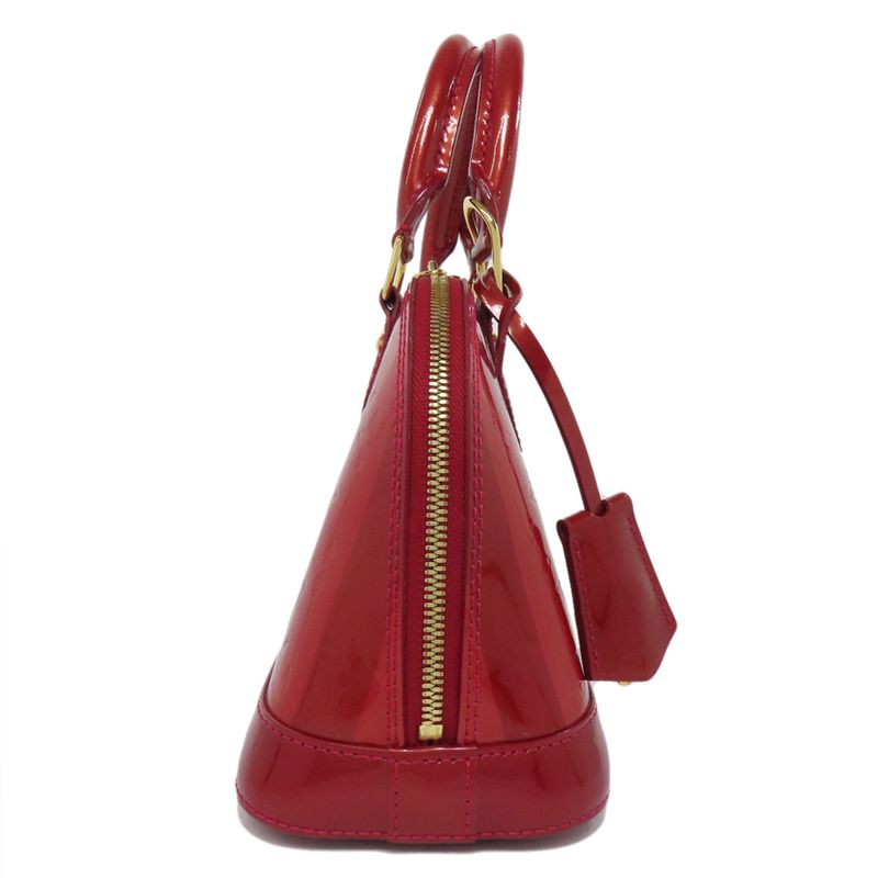 Louis Vuitton M91593 Alma BB Rayures Handbag Vernis Women