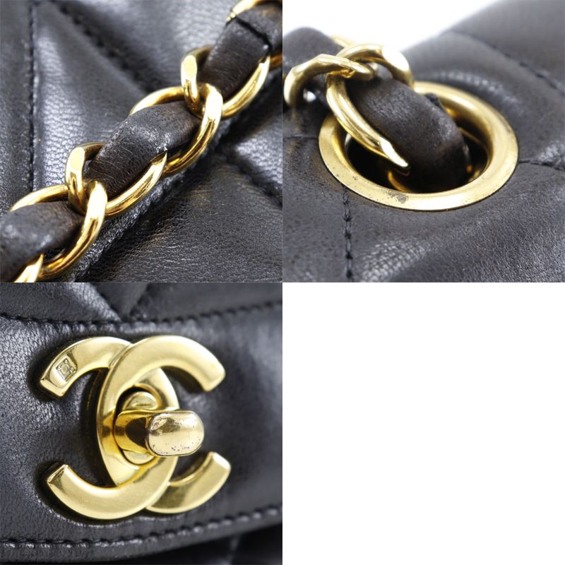 Chanel Diana Flap 22 Chain Shoulder Matelasse A01164 Lambskin Black Ladies