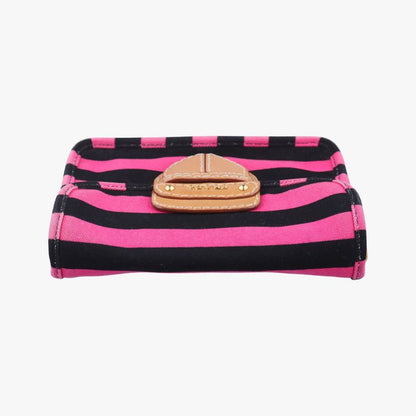 Prada Canapa Ligue Black And Brown And Pink Canvas Bt07857/b