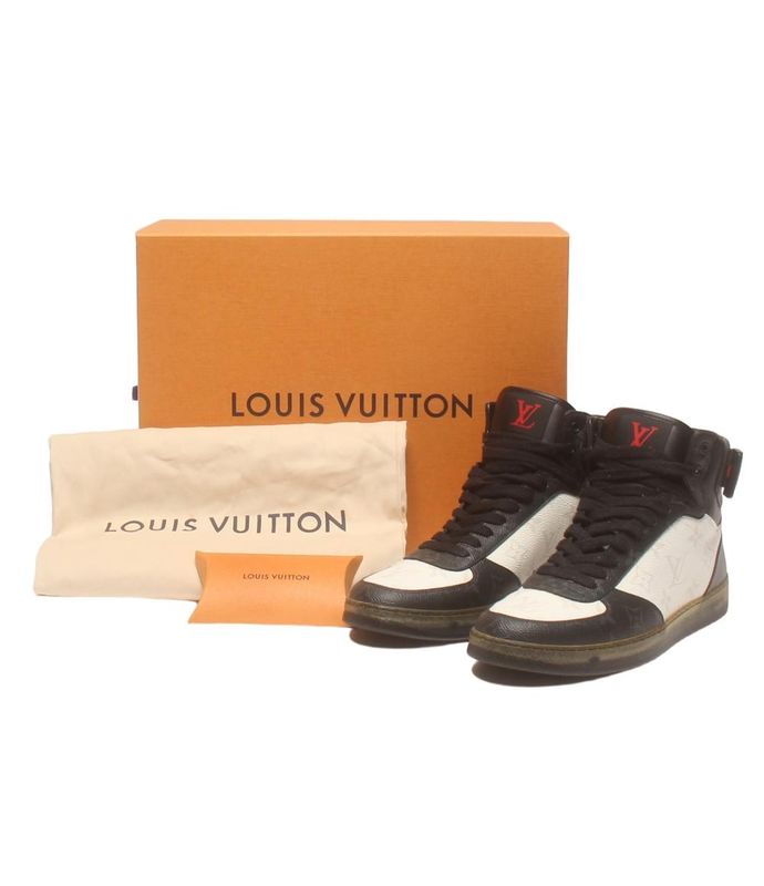 Louis Vuitton High Cut Sneakers Rivoli Line Ms0231 Men's Size 6 1/2 Louis