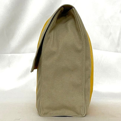 Hermes Clutch Bag Tapidocel Yellow Beige Excellent Condition Cotton