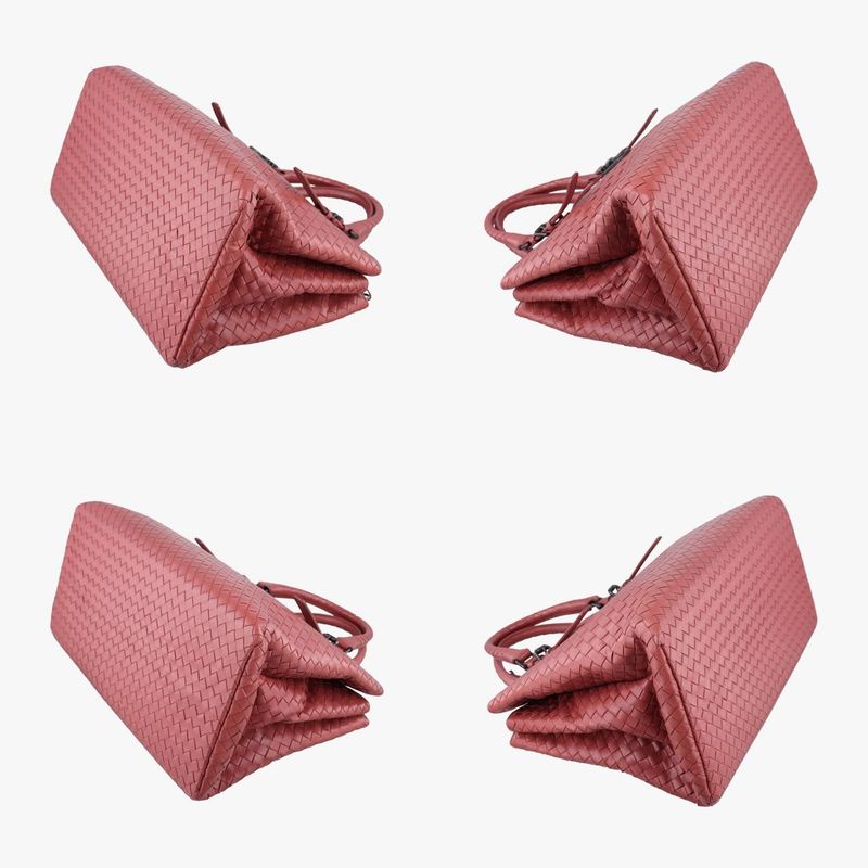 Bottega Veneta Roma Intrecciato Burgundy Lambskin B01570745e