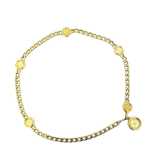 Chanel Chain Belt Gold Coco Mark Coin Motif GP Used