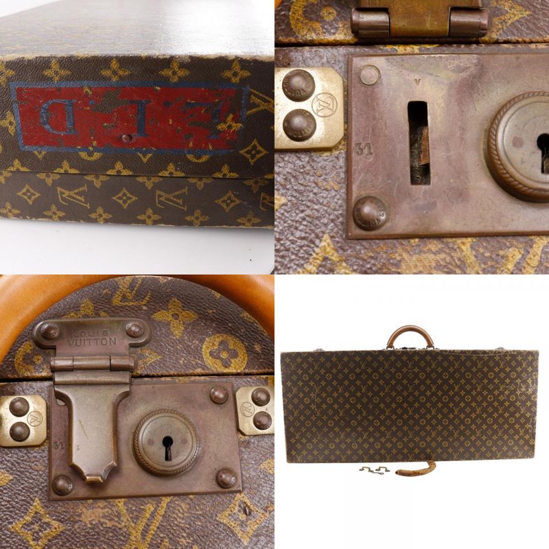 Louis Vuitton Antique Monogram Canvas Brown Unisex Trunk