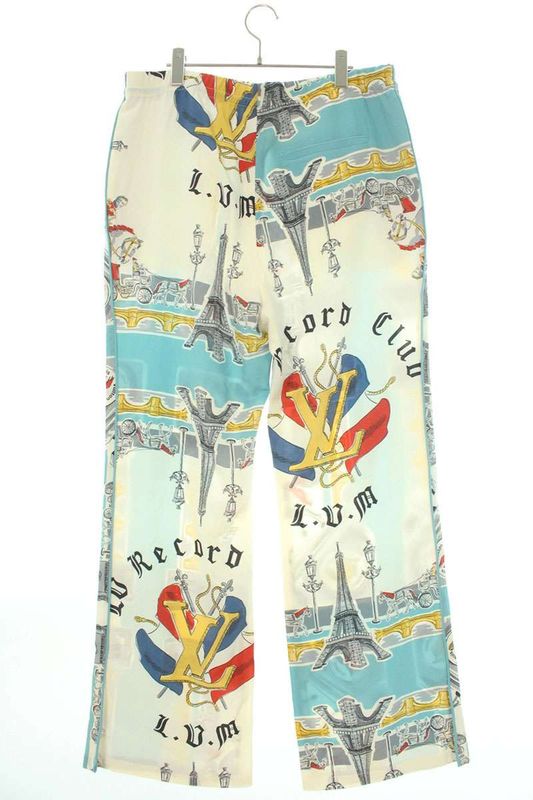 Louis Vuitton 19AW Rm192 ORI Hhp70w Printed Silk Pajama Long Pants Men 44