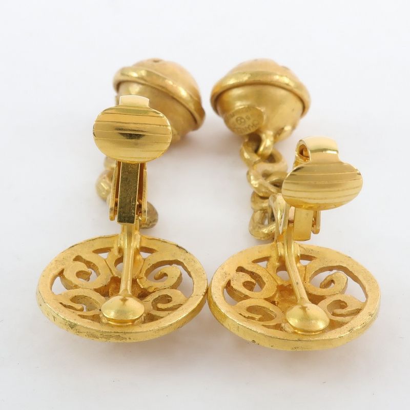Chanel Gold Plated 95P Ladies 14.2g Earrings With Bells