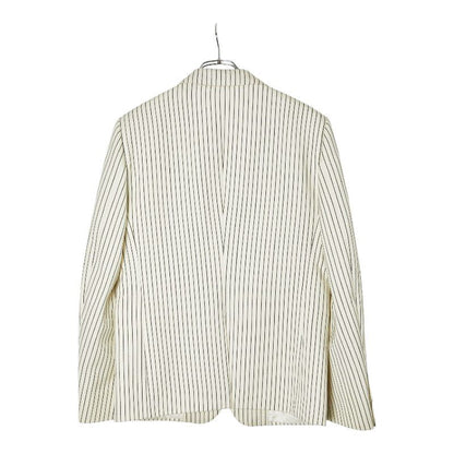 Celine Stripe 2B Tailored Jacket Bleather Size 48 2v376881c Off White Black