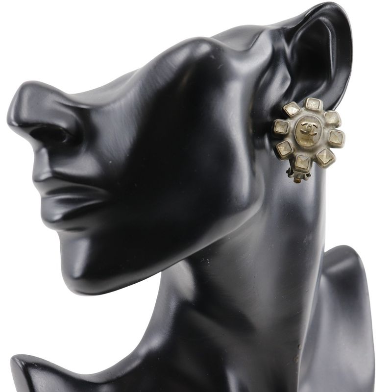 Chanel Coco Mark Metal Silver 10C Ladies 20.3g Earring