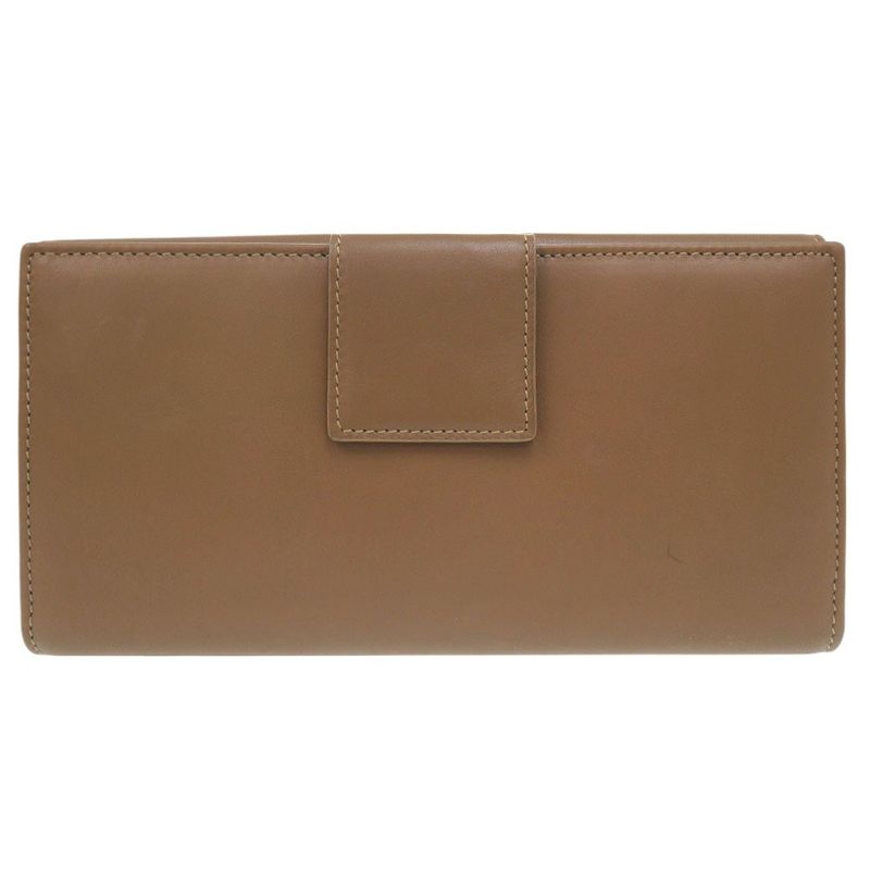 Bulgari Colore Trifold Long Wallet W Hook 33385 Long Leather Brown 1242 Bvlgari