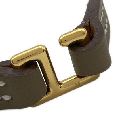 Hermes Bracelet - Leather Gray Gold Hardware