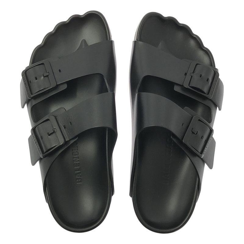 Balenciaga Sunday Leather Strap Sandals - 42 - Black - Men's