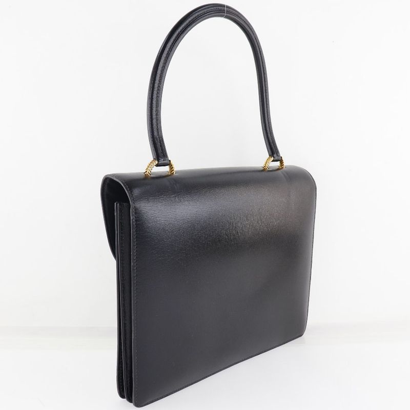 Hermes Vasco Box Calf Black 0O Women's Handbag