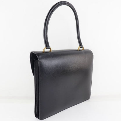 Hermes Vasco Box Calf Black 0O Women's Handbag