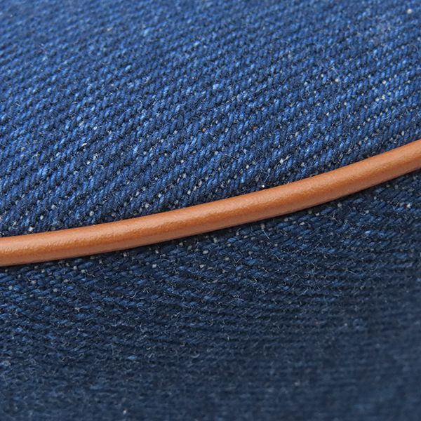 Celine Handbag Ava Denim Calf Navy×tan Gold Hardware Navy Blue Brown 193952dka