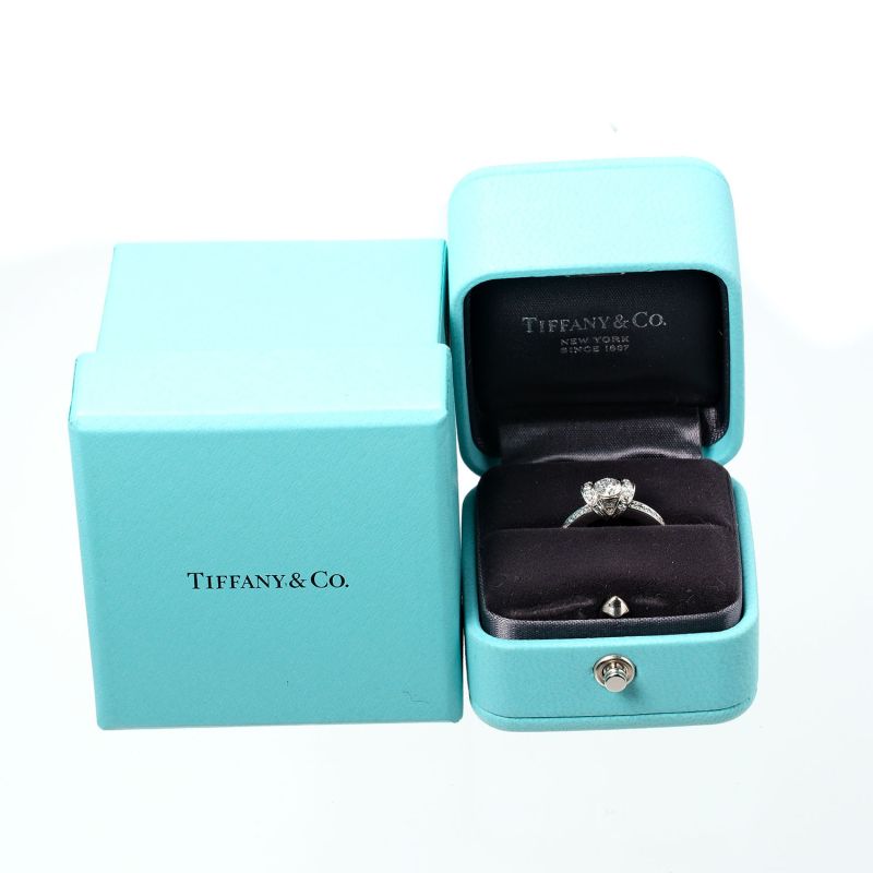 Tiffany & Co Ribbon Solitaire 0.40ct Vvs2/i/2ex Pt950platinum × Diamond #6