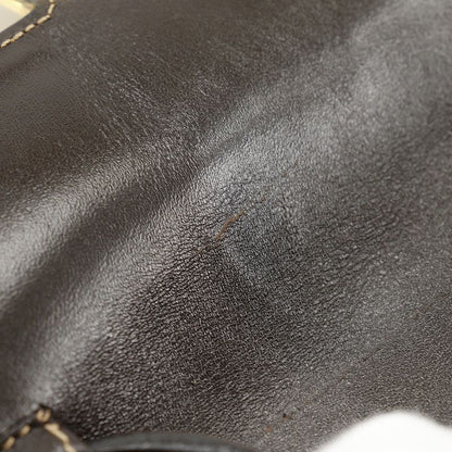 Fendi Mamma Bucket Zucchino 2WAY Clutch Vinyl Brown Women's Shoulder Bag