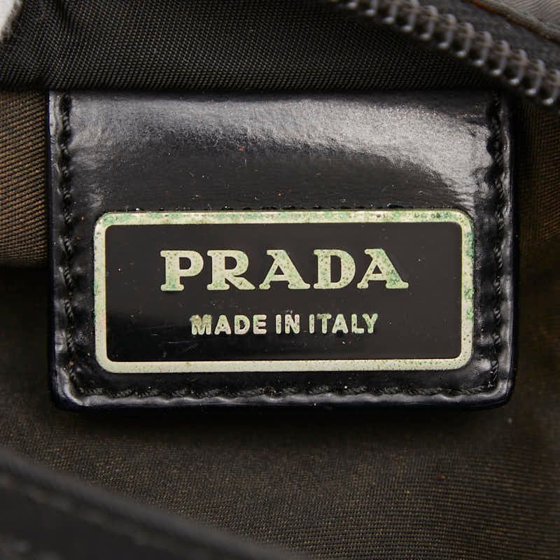 Prada Triangle Logo Plate Black Nylon Women's Prada