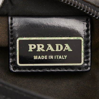 Prada Triangle Logo Plate Black Nylon Women's Prada
