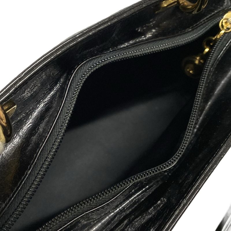 Dior/christian Dior Handbag Lady Dior Medium Bag Black Trotter Leather