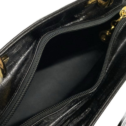 Dior/christian Dior Handbag Lady Dior Medium Bag Black Trotter Leather