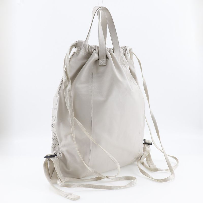 Bottega Veneta Bottega Veneta Reggello 567222 Calf Ivory Unisex Backpack/daypack