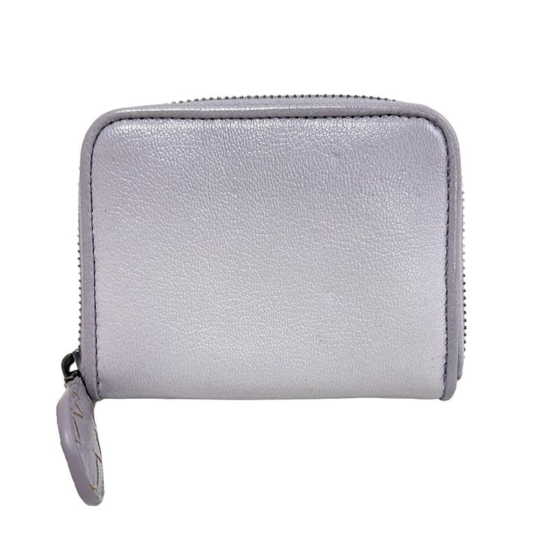 Bottega Veneta Coin Case Intrecciato Light Purple Round Zipper Leather