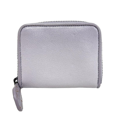 Bottega Veneta Coin Case Intrecciato Light Purple Round Zipper Leather