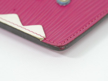 Authentic Louis Vuitton LV Pochette Cles Tribal Mask Epi Leather Coin Case